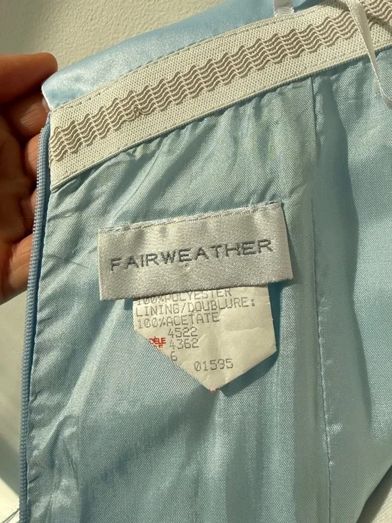 Vintage 90s Fairweather Strapless Blue Gown | Cinderella Bridesmaid Prom Dress - Picture 11 of 13